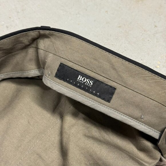Hugo Boss Dress Pants Black Super 150s Wool Trousers "Tower1" 38x34 - Picture 4 of 12